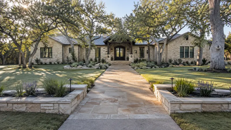 Limestone patio and hardscaping in Spring Branch, TX by CJK Landscaping