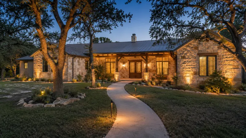 Low-voltage landscape lighting in Spring Branch, TX by CJK Landscaping