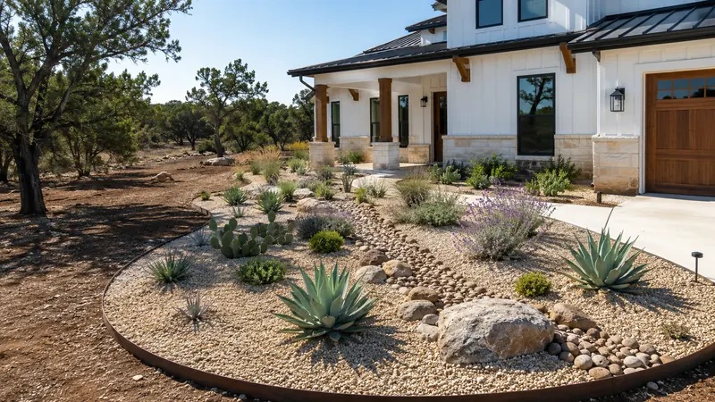 Drought-tolerant xeriscaping in Spring Branch, TX by CJK Landscaping